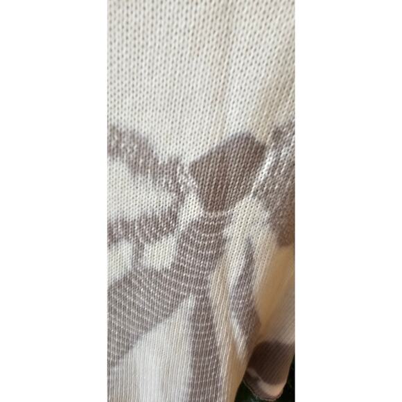 Mododoc Cottage Knit Tie Dye Pullover Sweater Women Size M Gray Relaxed Fit Cozy - Picture 3 of 4